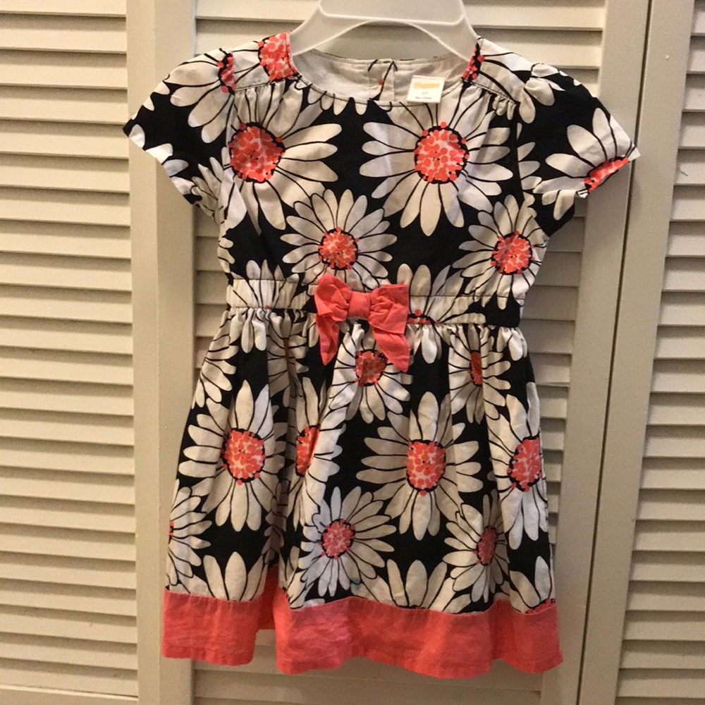 Gymboree Dress - Black, White, Peach POP